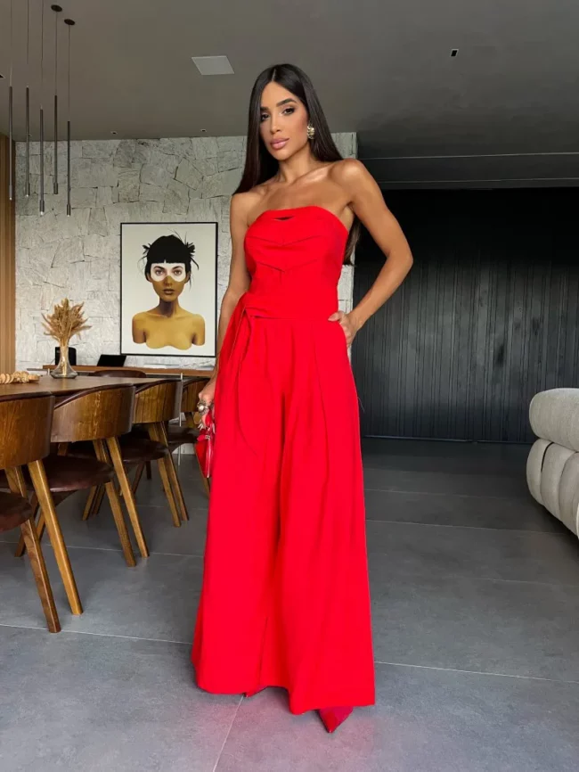 Macacão Cipriani Vermelho - Pimpnella